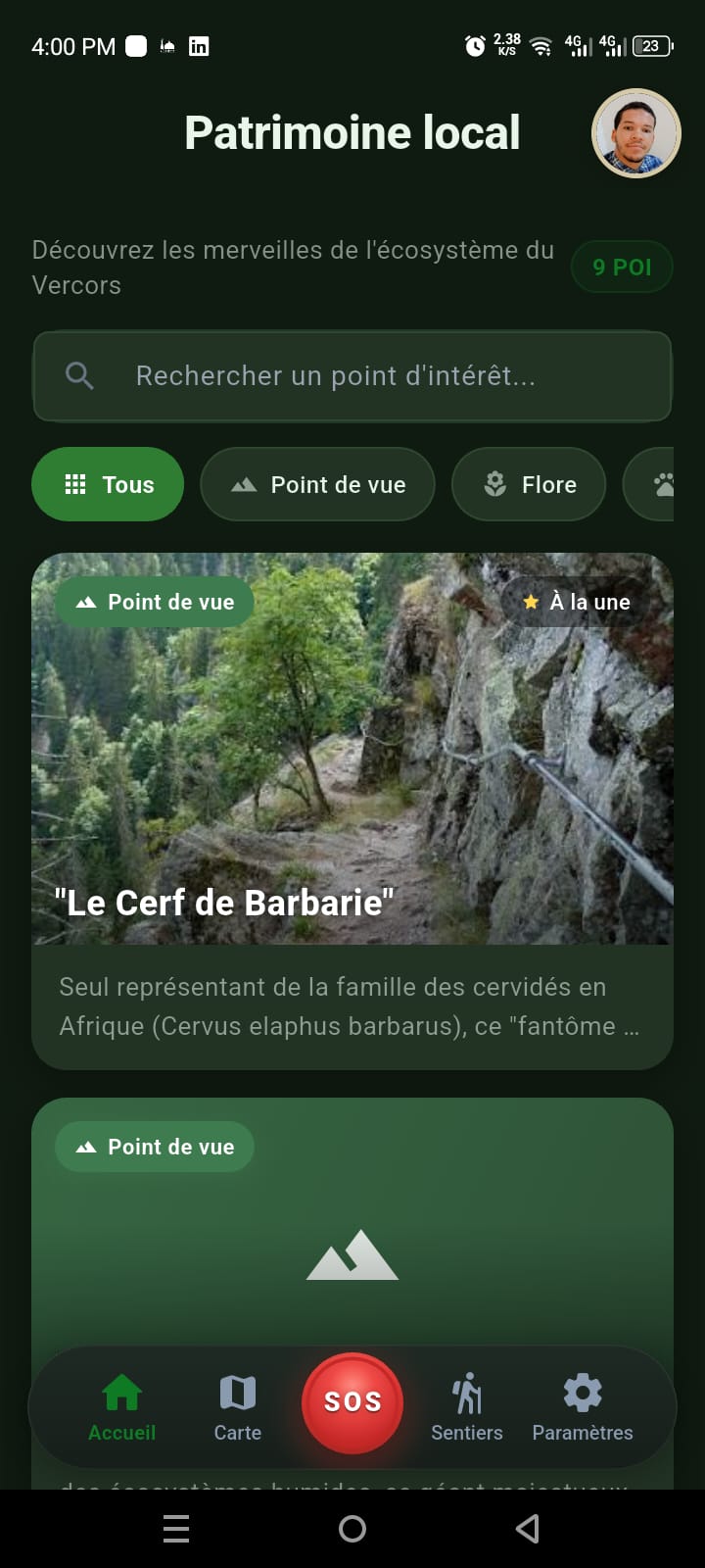 Liste des points d'intérêt du patrimoine local